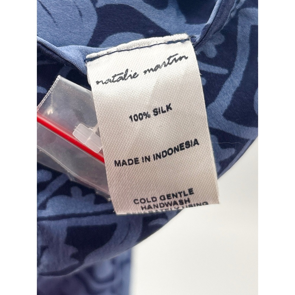 B56 Natalie Martin Fiore Maxi Dress XS Orchid Blue Floral Silk Lagenlook Boho - Picture 10 of 11
